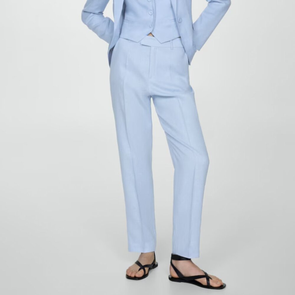 NWOT MANGO Linen Suit Trousers